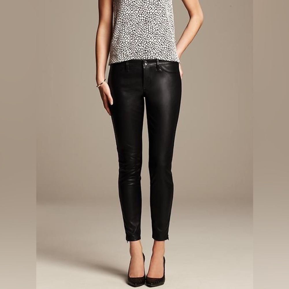 Faux Leather Banana Republic Sloan Pant